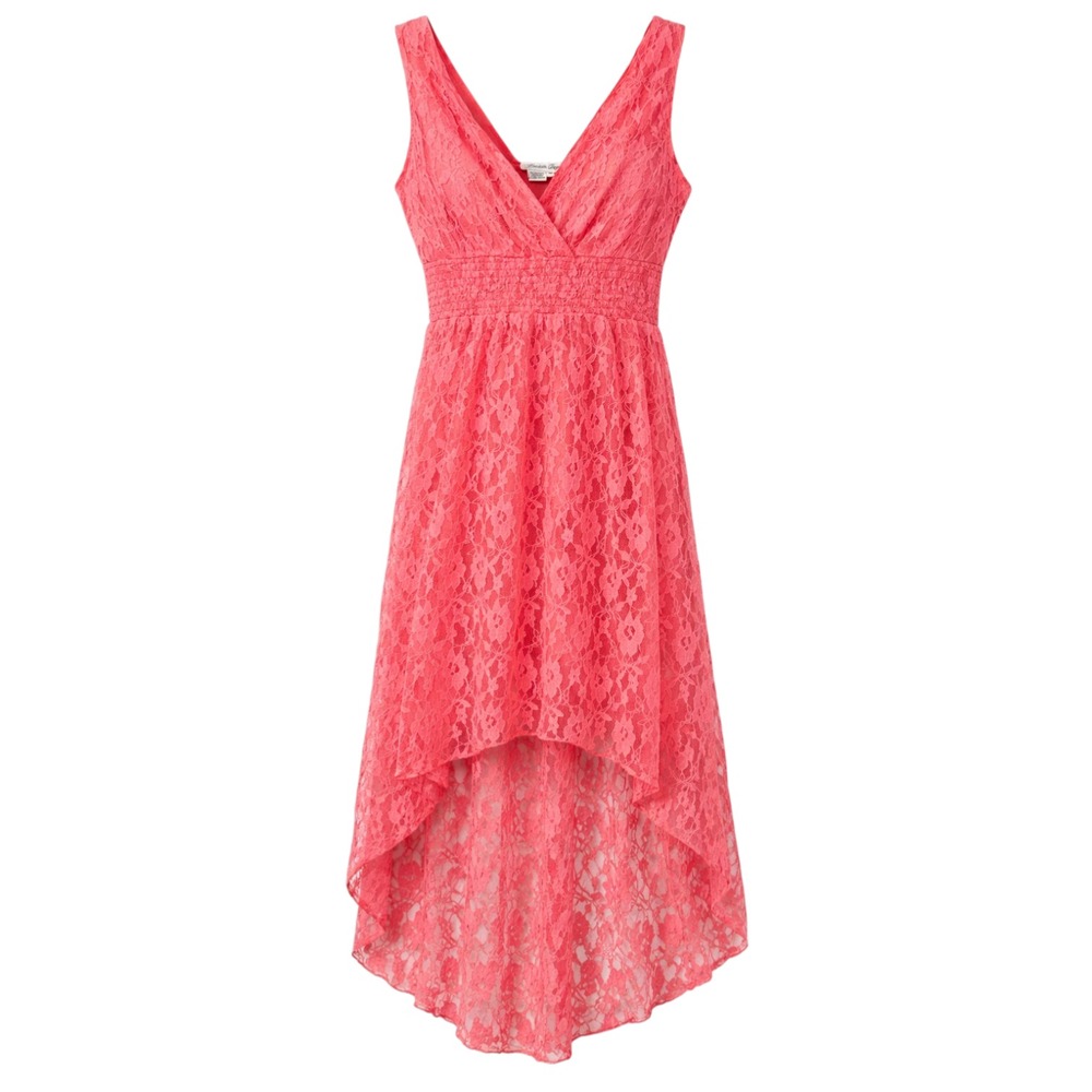 Vintage‎ Fairycore Lace Hi Low Dress Women Medium Coquette Romanticcore Ballet